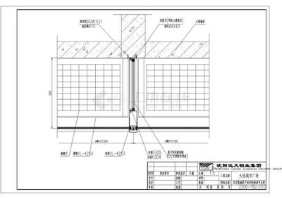 某工程建筑设计双层幕墙cad详细节点施工图