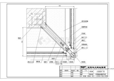 某工程建筑设计双层幕墙cad详细节点施工图